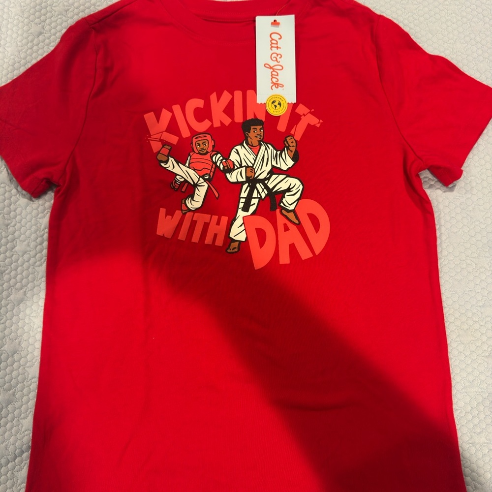Cat & Jack Red 'Kicking It With Dad' Kids T-Shirt